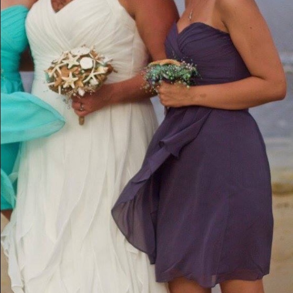 Strapless Grey Bridesmaid Dress - Picture 5 of 5